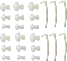 Load image into Gallery viewer, 18pcs Ear Plug with 6 tubes for BTE Hearing Aid Aids Eartips Domes (size S M L)