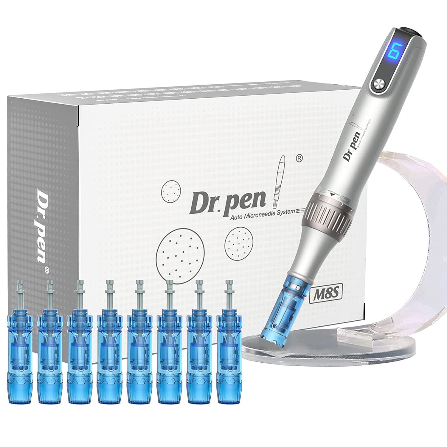 Dr.Pen Ultima M8S Microneedling Pen Professional Dermapen Kit with 9 C