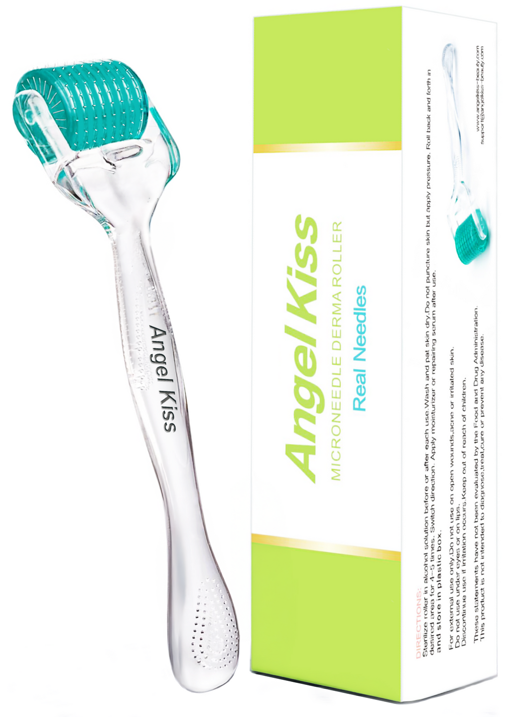 Angel Kiss Microneedling Derma Roller - 192 Stainless Steel Real Needles