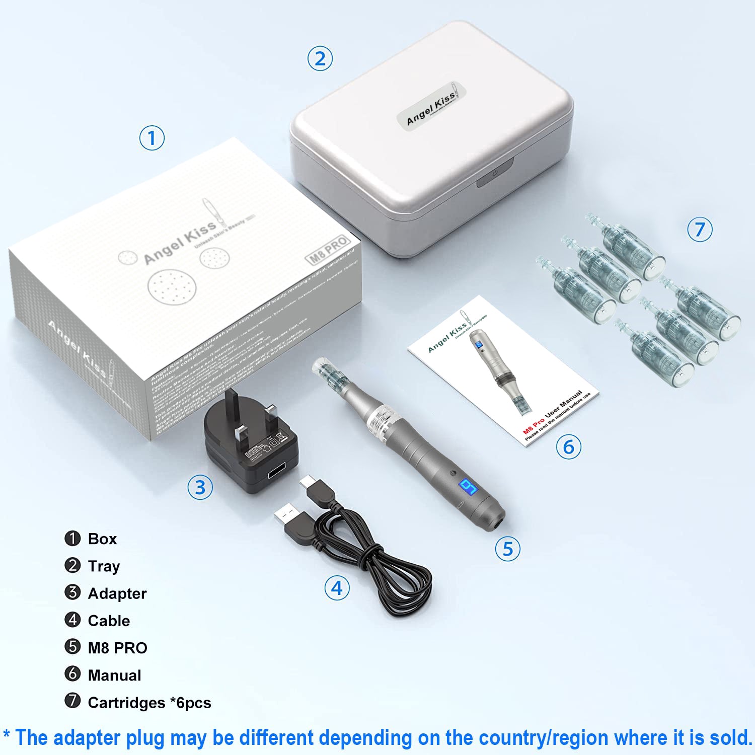 Angel Kiss M8 Pro Professiona Microneedling Pen - Wireless Derma